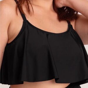 Shapermint Swim Ruffled Bikini Top Size Small NWT